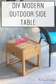 Diy Modern Outdoor Side Table The