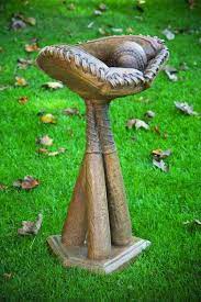 Baseball Batter Up Bird Bath Garden