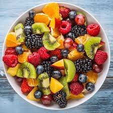 fruit salad with yogurt dressing