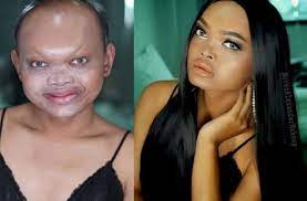 photos woman s makeup transformation