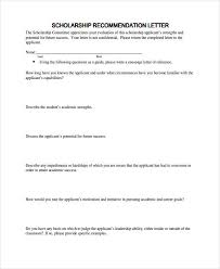 Examples Of Scholarship Recommendation Letters Kasta