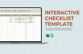 interactive checklist template in