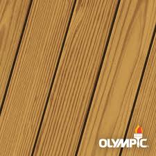 Olympic Elite 1 Gal Mountain Cedar Woodland Oil Transparent Advanced Exterior Stain And Sealant In One