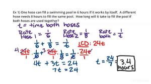 Word Problem Using A Rational Equation