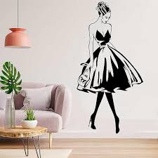 wall decal woman face fashion style