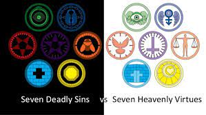 These are rectitude, courage, benevolence, respect, honesty, loyalty, and honor. Seven Deadly Sins And Seven Heavenly Virtues
