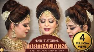 easy bridal bun hairstyle tutorial