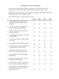 128 spiritual gift statements fill out