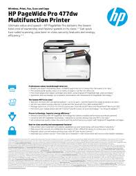 Hp pagewide pro 477dw col. Hp Pagewide Pro 477dw Multifunction Printer Series Manual