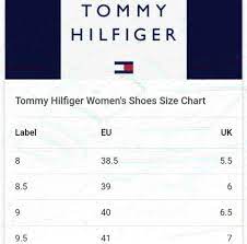 مسح tommy hilfiger shoes size chart