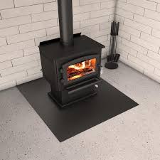 Black Steel Hearth Pad 46 3 4 In X