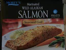 marinated wild alaskan salmon seasoned