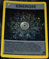 Details About German Holo Foil Regenbogen Energie Rainbow Energy 17 82 Pokemon Cards Rare Sp