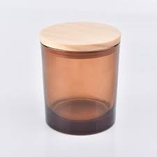 Whole Amber Glass Candle Jars With