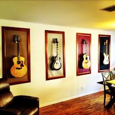 Framed Guitars Long Wall Decorative