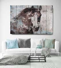 Horse Wall Decor Brown Rustic