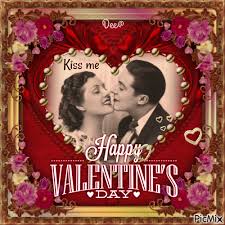 kiss me happy valentine s day gif
