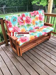 diy project glider bench with cushions