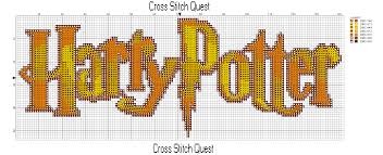 Free Harry Potter Cross Stitch Pattern Logo Cross Stitch Quest