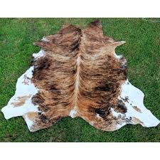 brown brindle cowhide rug
