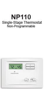 Single stage systems will only have one wire for heating (in. Amazon Com Emerson Np110 Non Programmable Single Stage Thermostat Home Improvement