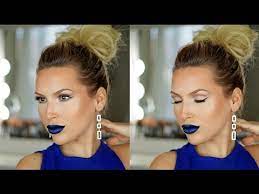 blue lips makeup tutorial