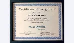 Award And Recognition Make A Wish India