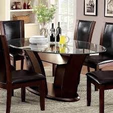 Oval Manhattan Dining Table With Glass