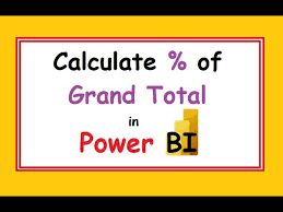 calculate percene of grand total