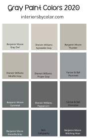 gray paint colors for 2020 interiors