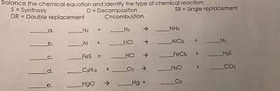Balance The Chemical Equation And