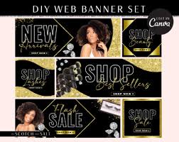drip glitter web banners for lash and