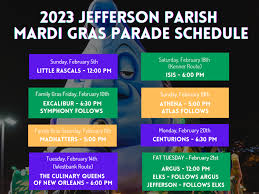 mardi gras parade schedule jefferson