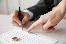 Signing marriage contract ⬇ Stock Photo, Image by © belchonock #128258950