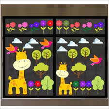 classroom window static stickers for