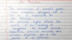 air pollution short essay english