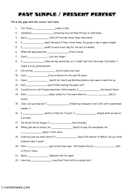 past simple or Present Perfect interactive and downloadable worksheet. You  can do the exercises online or do… | Arbeitsblätter, Englischunterricht,  Tipps zum lernen