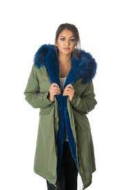 Stonetail Women S Blue Fur Parka Coat