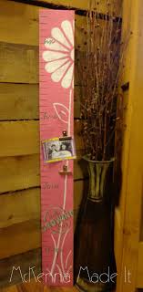 Wooden Growth Chart With Photo Clips Flower Growth Chart