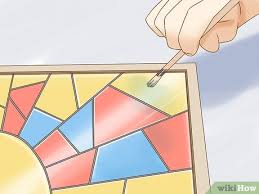 como fazer um vitral com mosaico 14