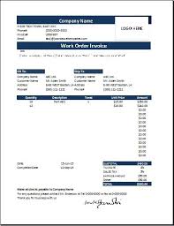 Ms Excel Work Order Invoice Template Word Excel Templates