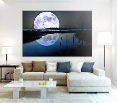 Night Moon Canvas Moon Wall Art Moon