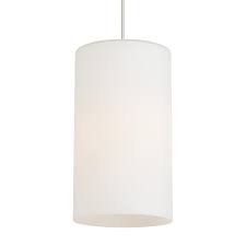 Lbl Lighting Mati 6 In W X 10 9 In H 1 Light Matte White Etched Glass Shade Modern Cylinder Pendant With Satin Nickel Canopy Lp974whsc The Home Depot