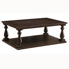 Farmhouse Wooden Coffee Table With Open