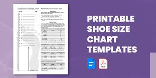 printable shoe size chart 21 pdf