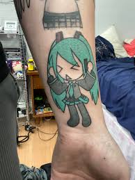 Here's my Miku tattoo from about a year ago. : rVocaloid