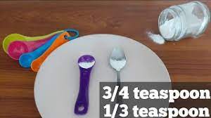 3 4 teaspoon of baking soda 1 3