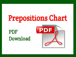 Prepositions Rules Chart Pdf Download Preposition Examples