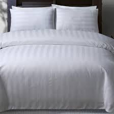 double bedding set stripe white 200x200