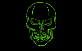 skull minimalism green artist